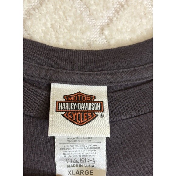 Vintage Harley Davidson USA Made Myrtle Beach SC 2 Sided Brown Tee Men’s XL - Picture 11 of 13